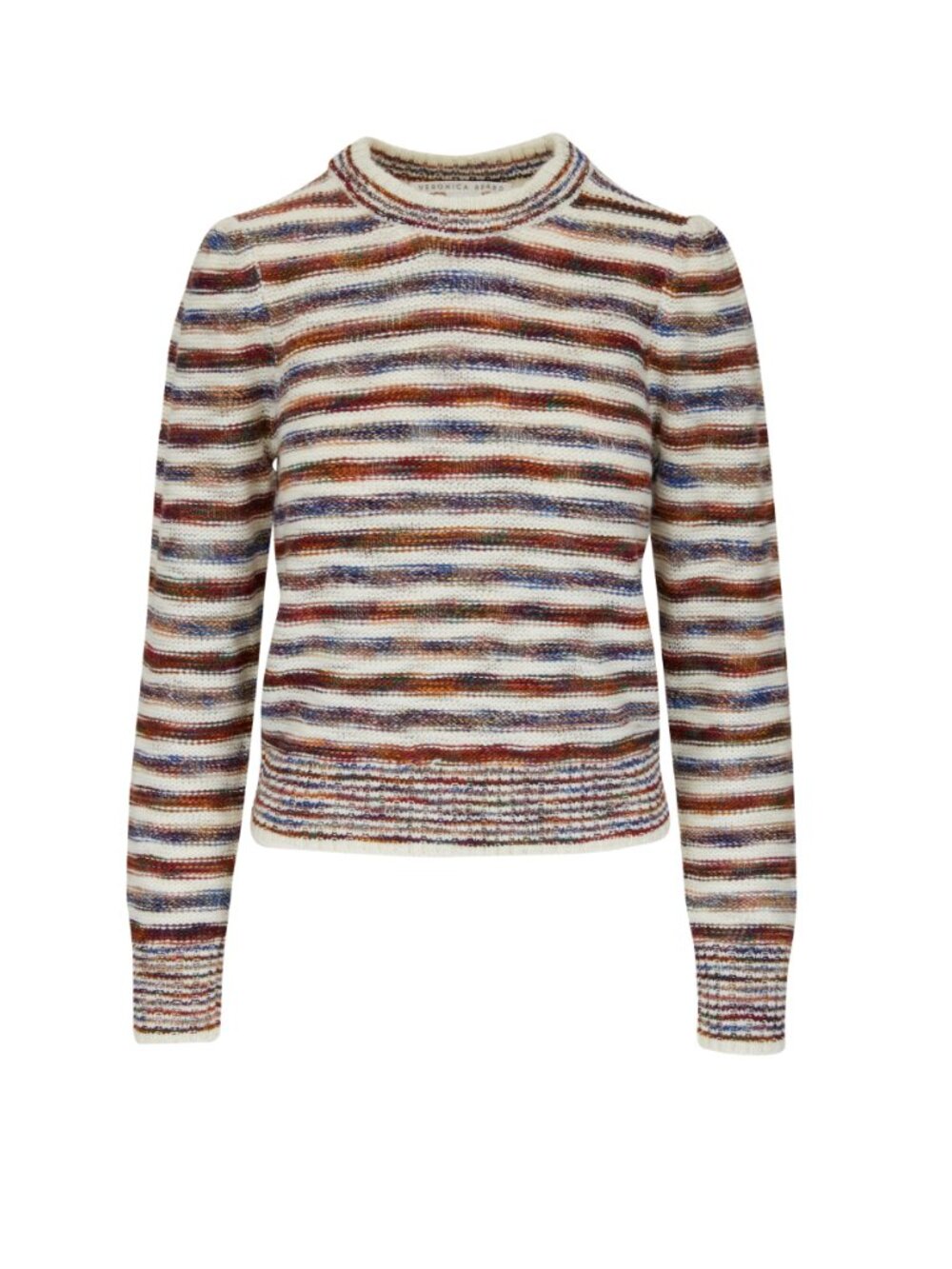 $350 Veronica Beard Multi Stripe Knit Raissa Pullover Sweater size Medium